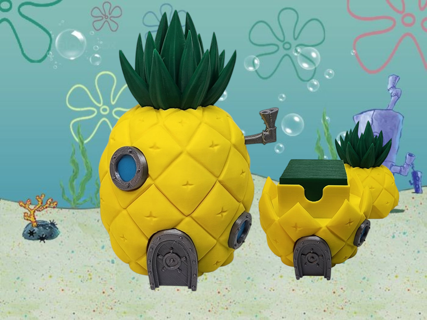 MTG Spongebob Pineapple Deck Box | EDH | Commander | Gift Present | Magic the Gathering | Lorcana | Yugioh | One Piece | Snoo3d