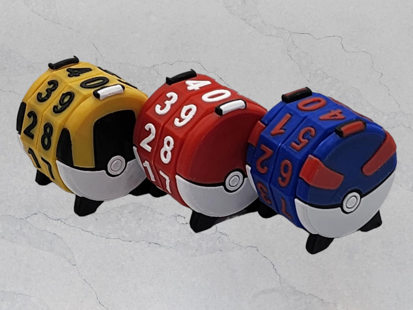 MTG Spindown Life Counters - Ultraball- Pokemon- Pokeball - Ratcheting mechanism - Snoo3d