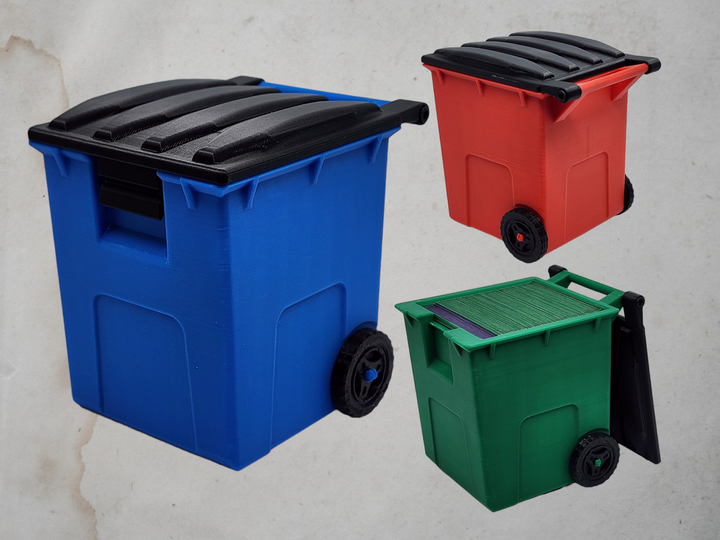 Garbage can deck box for Commander and sleeved TCG cards, primary product image.