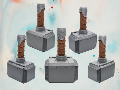 Additional view of the Mjolnir-inspired hammer deck box for Commander and sleeved TCG cards, image 2.