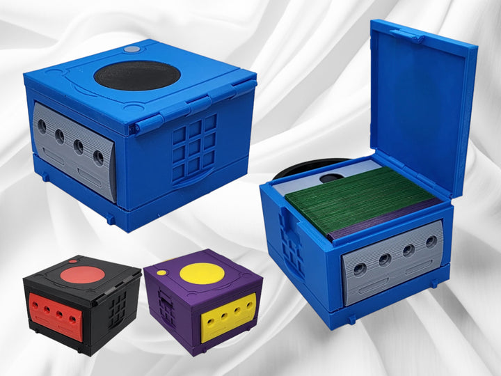 Retro cube console deck box for Commander and sleeved TCG cards, primary product image.