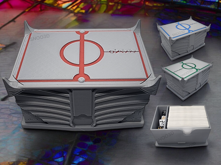 Phyrexian altar-inspired deck box for Commander and sleeved TCG cards, primary product image.