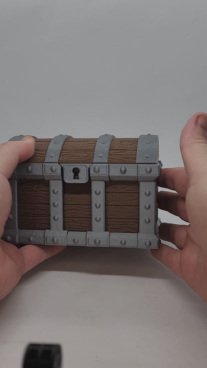 Pirate treasure chest deck box with dice storage for MTG Commander and One Piece decks.