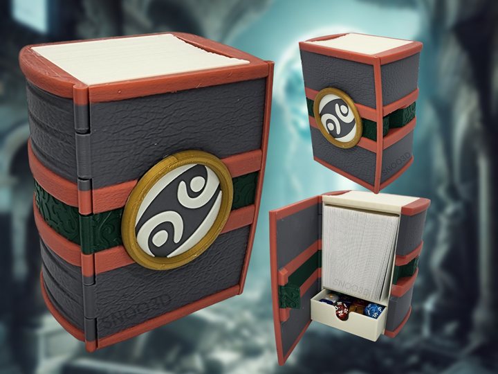 Tamiyo’s journal-inspired deck box for Commander and sleeved TCG cards, primary product image.