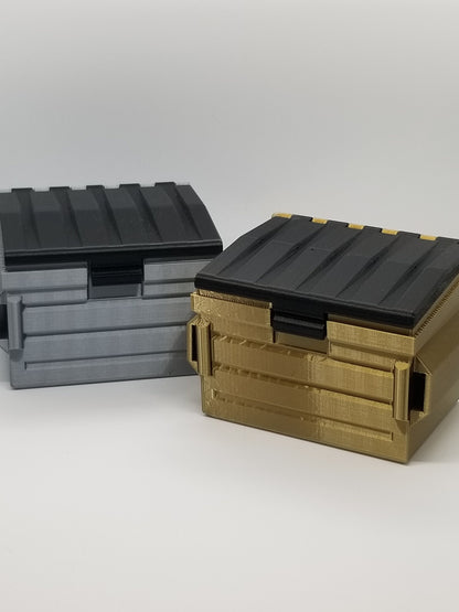 Additional view of the dumpster deck box for Commander and sleeved TCG cards, image 6.