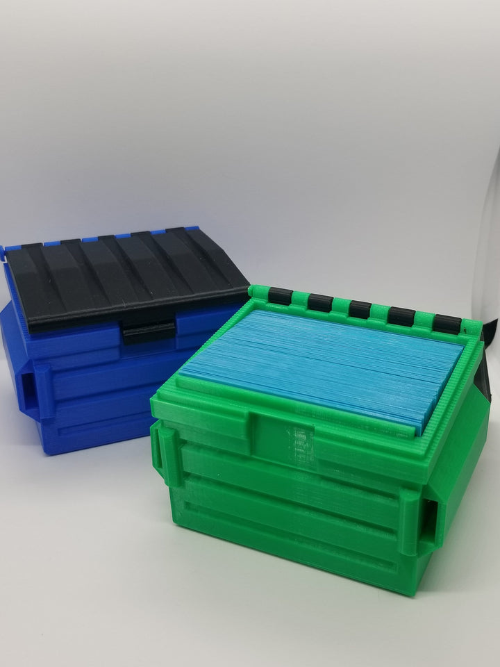 Dumpster deck box for Commander and sleeved TCG cards, primary product image.
