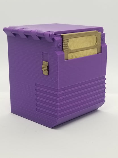Additional view of the retro handheld game deck box for Commander and sleeved TCG cards, image 5.