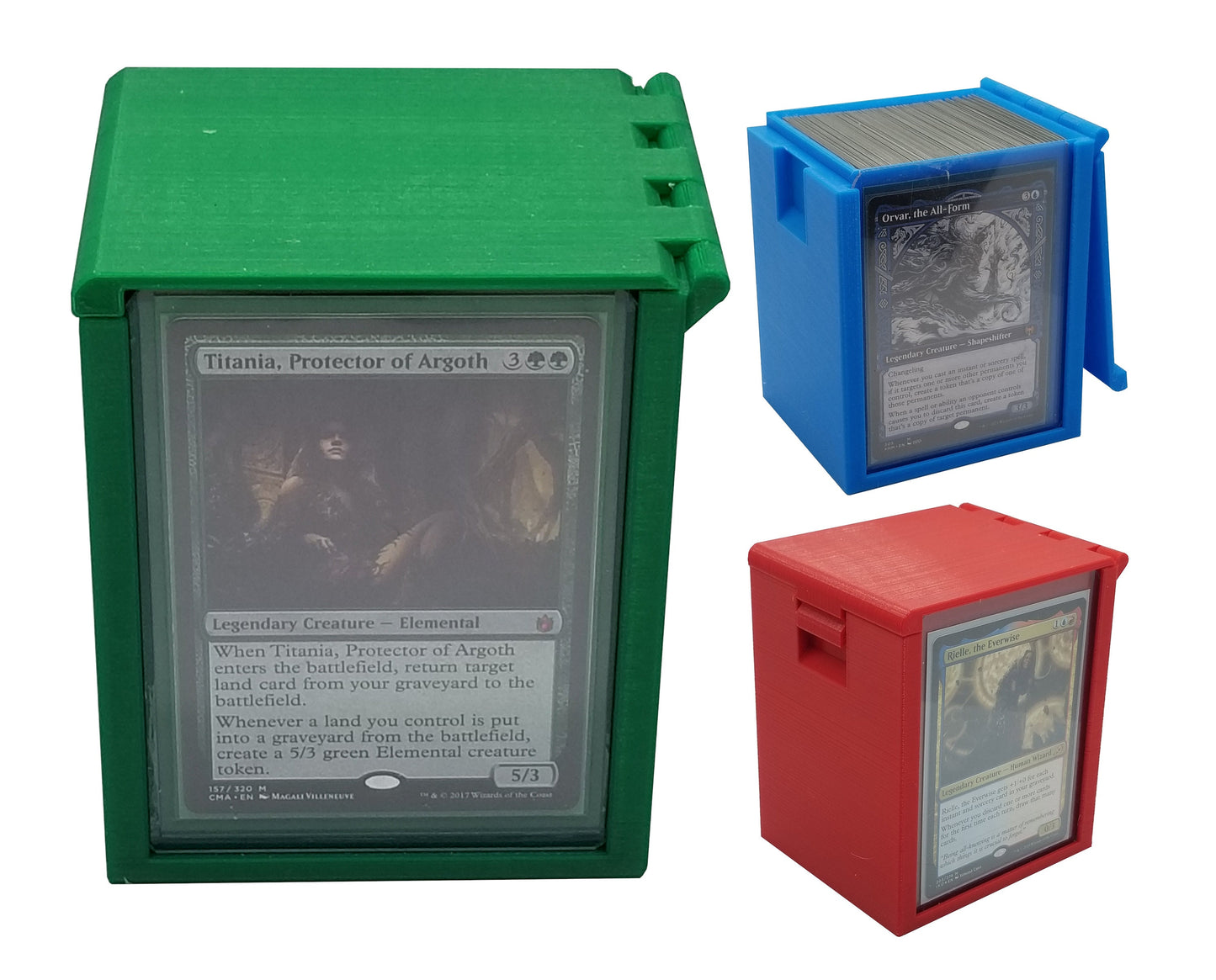 MTG Showcase Deck Box | Toploader Commander | EDH Double Sleeve | Snoo3d